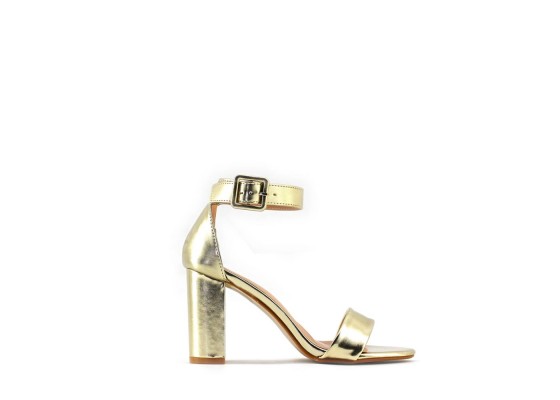 Sandalia Tacón Ancho Pu